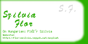 szilvia flor business card
